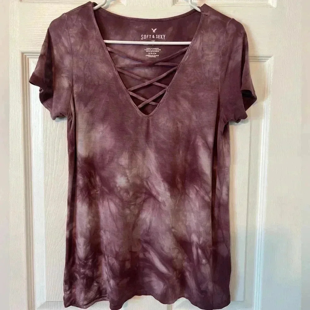 American Eagle Outfitters Women’s Soft & Sexy Tie Dye Shirt. Size Small